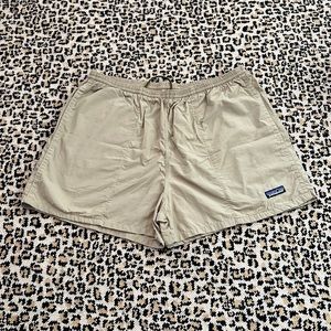 Womens Patagonia Baggies Shorts Khaki/Green Size Large